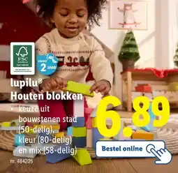 Lidl lupilu Houten blokken aanbieding