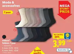 Lidl esmaraⓇ Sokken, 7 paar aanbieding