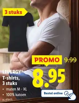 Lidl LIVERGY T-shirts, 3 stuks aanbieding