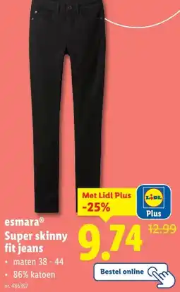 Lidl esmaraⓇ Super skinny fit jeans aanbieding