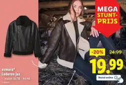 Lidl esmaraⓇ Lederen jas aanbieding