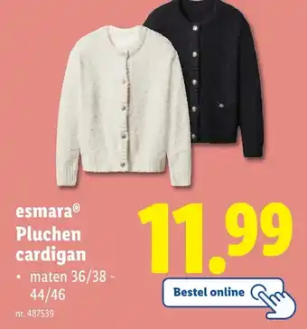 Lidl esmaraⓇ Pluchen cardigan aanbieding