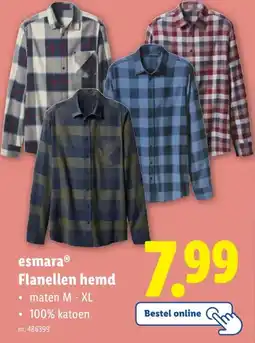 Lidl esmaraⓇ Flanellen hemd aanbieding