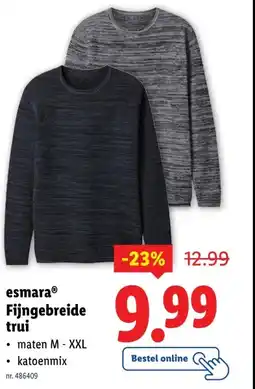 Lidl esmaraⓇ Fijngebreide trui aanbieding