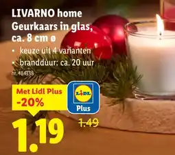Lidl LIVARNO home Geurkaars in glas, ca. 8 cm Ø aanbieding