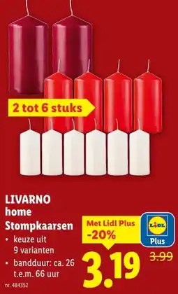 Lidl LIVARNO home Stompkaarsen aanbieding