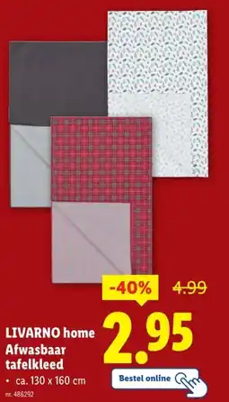 Lidl LIVARNO home Afwasbaar tafelkleed aanbieding