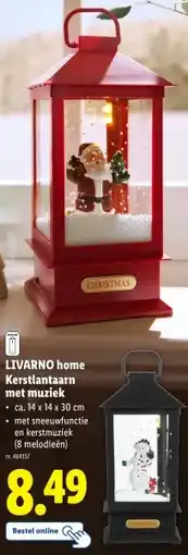 Lidl LIVARNO home Kerstlantaarn met muziek aanbieding