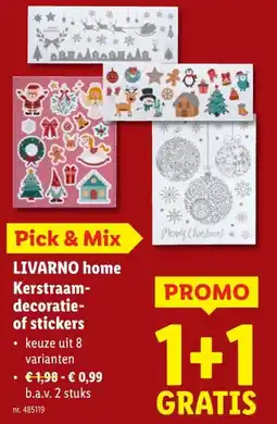 Lidl LIVARNO home Kerstraam- decoratie- of stickers aanbieding