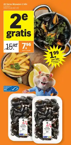 Albert Heijn AH Verse Mosselen 2 kilo aanbieding