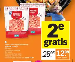 Albert Heijn Super Choice geblancheerde gepelde scampi aanbieding