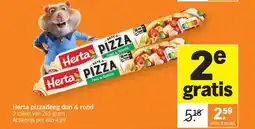Albert Heijn Herta pizzadeeg dun & rond aanbieding