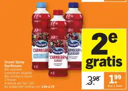 Albert Heijn Ocean Spray literflessen aanbieding