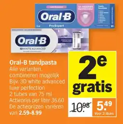 Albert Heijn Oral-B tandpasta aanbieding