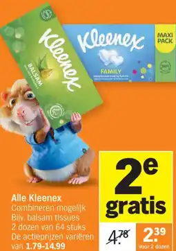 Albert Heijn Alle Kleenex aanbieding