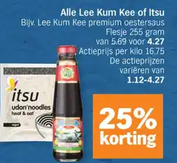 Albert Heijn Alle Lee Kum Kee of Itsu aanbieding