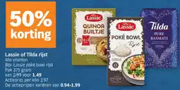 Albert Heijn Lassie of Tilda rijst aanbieding