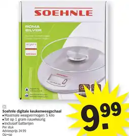 Albert Heijn Soehnle digitale keukenweegschaal aanbieding