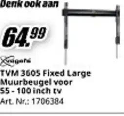 MediaMarkt TVM 3605 Fixed Large Muurbeugel voor 55-100 inch tv aanbieding