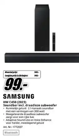 MediaMarkt Samsung HW C450 (2023) Soundbar incl. draadloze subwoofer aanbieding