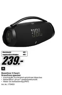 MediaMarkt JBL Boombox 3 Zwart Draadloze speaker aanbieding