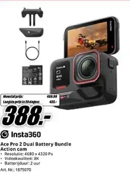 MediaMarkt Insta360 Ace Pro 2 Dual Battery Bundle Action cam aanbieding