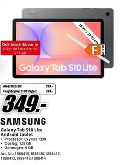 MediaMarkt Samsung Galaxy Tab S10 Lite Android tablet aanbieding