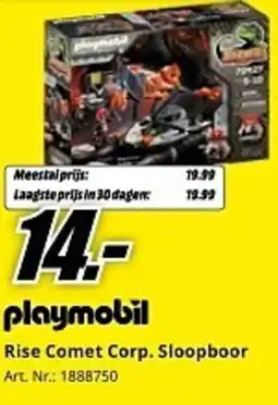 MediaMarkt playmobil Rise Comet Corp. Sloopboor aanbieding