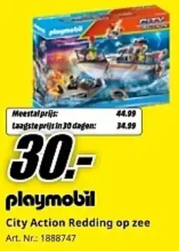 MediaMarkt playmobil City Action Redding op zee aanbieding