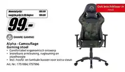 MediaMarkt Qware Gaming Alpha - Camouflage Gaming stoel aanbieding