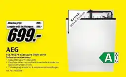 MediaMarkt AEG FSE75607P Glasscare 7000-serie Inbouw vaatwasser aanbieding