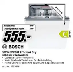 MediaMarkt Bosch SMV4EVX00E Efficient Dry Inbouw vaatwasser aanbieding