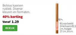 Intratuin Bolsius kaarsen rustiek aanbieding