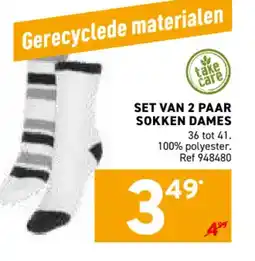 Trafic Set van 2 paar sokken dames aanbieding