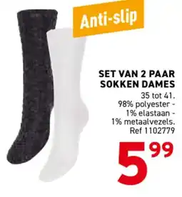 Trafic Set van 2 paar sokken dames aanbieding
