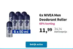 Plein.nl Nivea men Deodorant Roller aanbieding