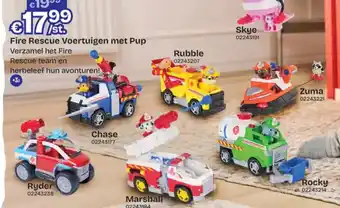 Dreamland Fire Rescue Voertuigen met Pup aanbieding