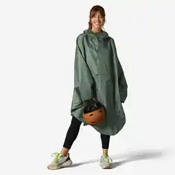 Decathlon FIETSPONCHO STAD 100 GROEN aanbieding