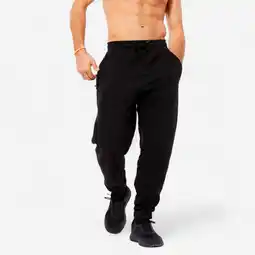 Decathlon Warme joggingbroek voor heren diepzwart aanbieding