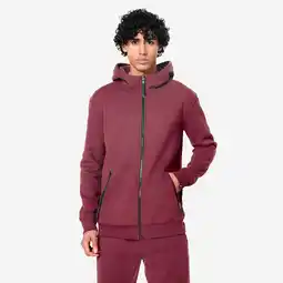 Decathlon Capuchonvest voor fitness heren paars bordeaux aanbieding