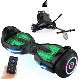 Decathlon Hoverboards 6,5 Zoll met Zitplaats, Bluetooth App, 3 Verlichting, met Kart - EV2 aanbieding