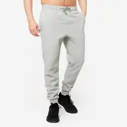 Decathlon Warme joggingbroek voor heren grijs aanbieding