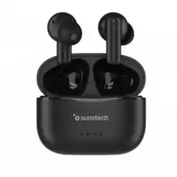 Decathlon Bluetooth hoofdtelefoon SUNSTECH WAVEPODSONEBK USB-C aanbieding