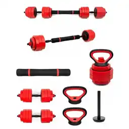 Decathlon 3-IN-1 SET STAANG/HALTERS/KETTLEBELL (40KG) aanbieding