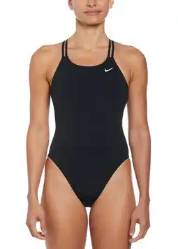 Decathlon Nike Dames Badpak Hydrastrong Solid Spiderback One Piece Zwart aanbieding
