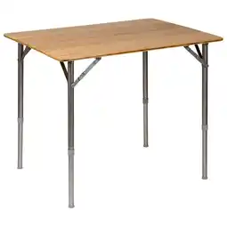 Decathlon Campingtafel Campingvouwtafel Inklapbaar Verstelbaar Aluminium Bamboe aanbieding