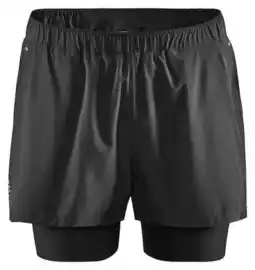 Decathlon Craft Shorts 2-en-1 Essence Black Men aanbieding