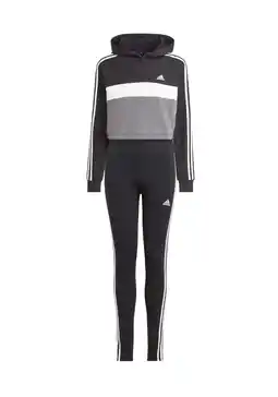 Decathlon Trainingspak Tiberio 3-Stripes Colorblock Leggings Zwart - IJ8736 aanbieding