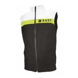 Decathlon Shot Bodywarmer Team Zwart Geel Fluojas Jas aanbieding