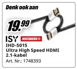 MediaMarkt ISY REMING IHD-5015 Ultra High Speed HDMI 2.1-kabel aanbieding